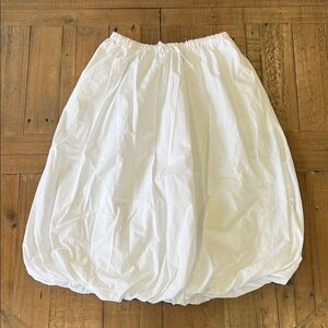 Zara white bubble hem midi skirt 13-14 years modest classic